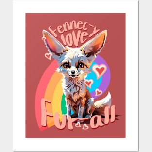 Cute Fennec Foxes Lover a Girl Who Loves Fennec Kawaii Foxes Posters and Art